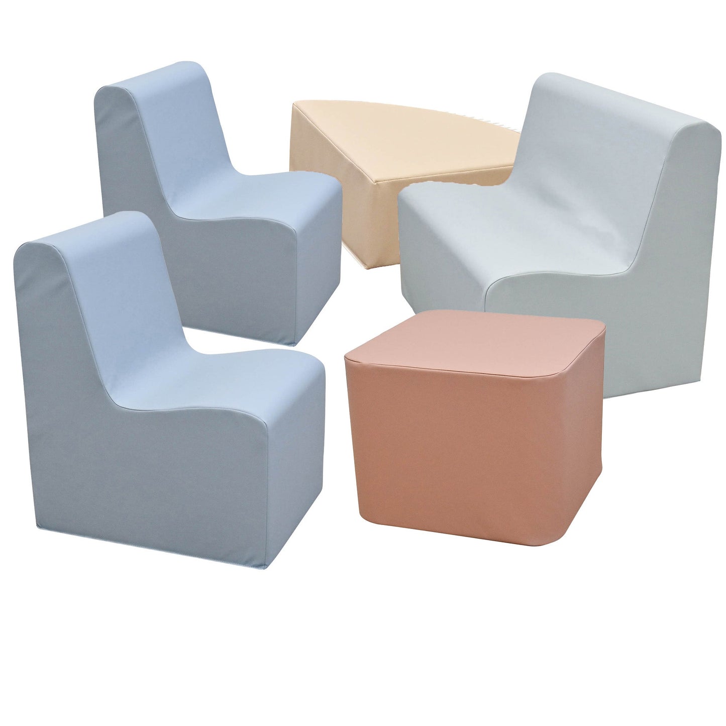 Children's Factory Happy Hangout Large Contour Seating - Set of 5 (CF705 - Large Contour Seating) - SchoolOutlet