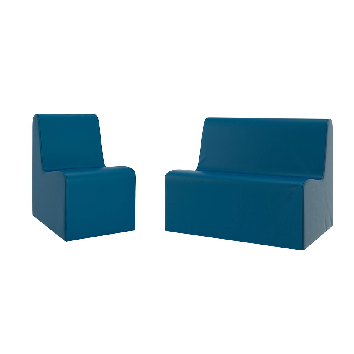 Children's Factory Happy Hangout Large Contour Chair and Sofa Set (CF705 - Chair and Sofa Set) - SchoolOutlet