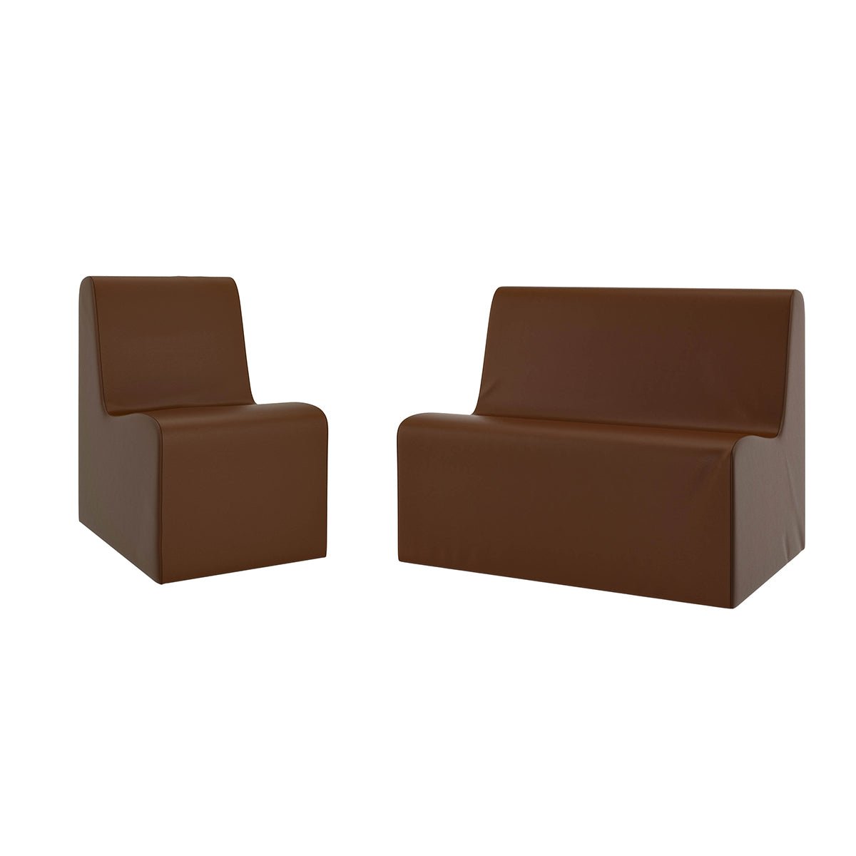 Children's Factory Happy Hangout Large Contour Chair and Sofa Set (CF705 - Chair and Sofa Set) - SchoolOutlet