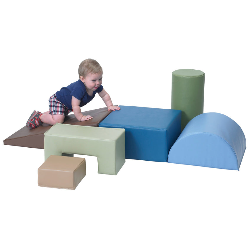 Children's Factory Climb and Play 6 Piece Play Set - Woodland (CF805-169) - SchoolOutlet