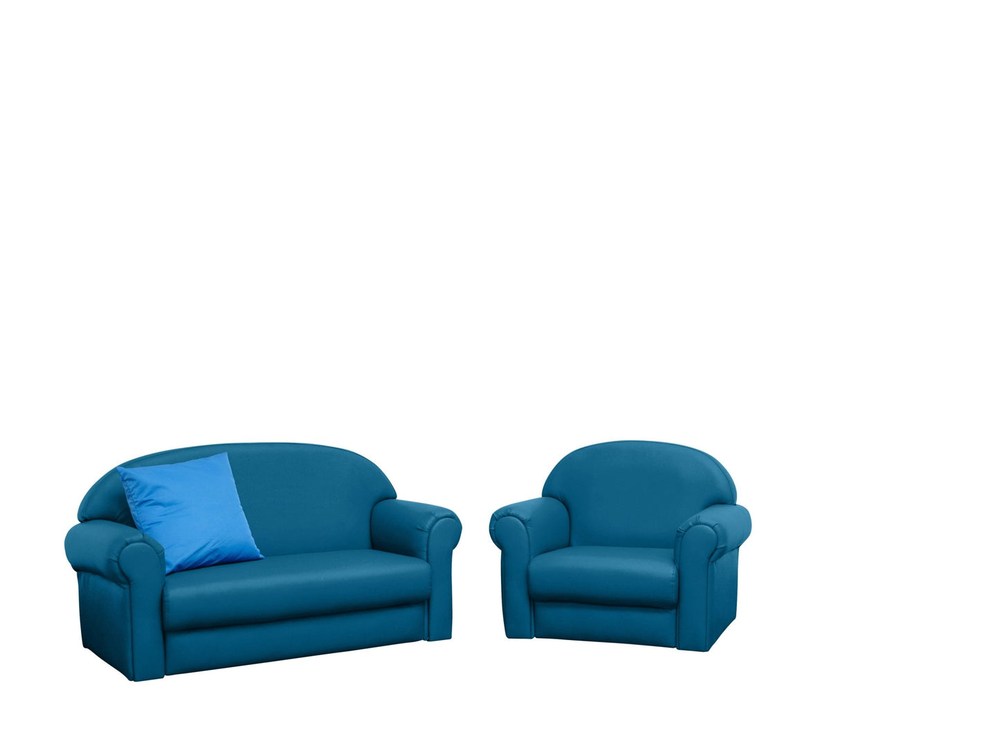 Children's Factory As We Grow Sofa with Black Legs - Deep Water (CF805 - 198) - SchoolOutlet
