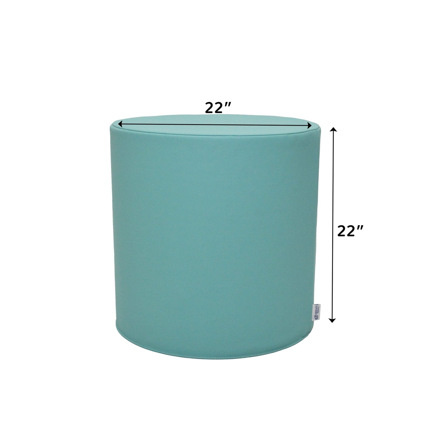 Children's Factory Ottoman - 22" Diameter x 22" H - Tranquility - SchoolOutlet