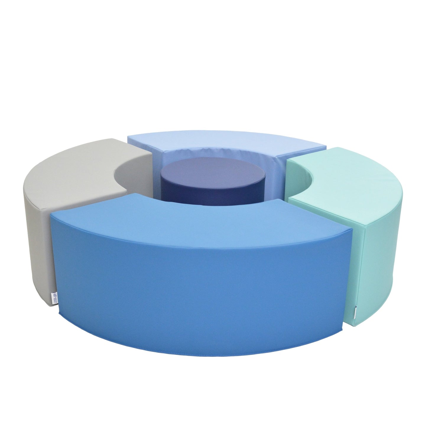 Children's Factory 5 Piece Curve Seating - Tranquility - SchoolOutlet