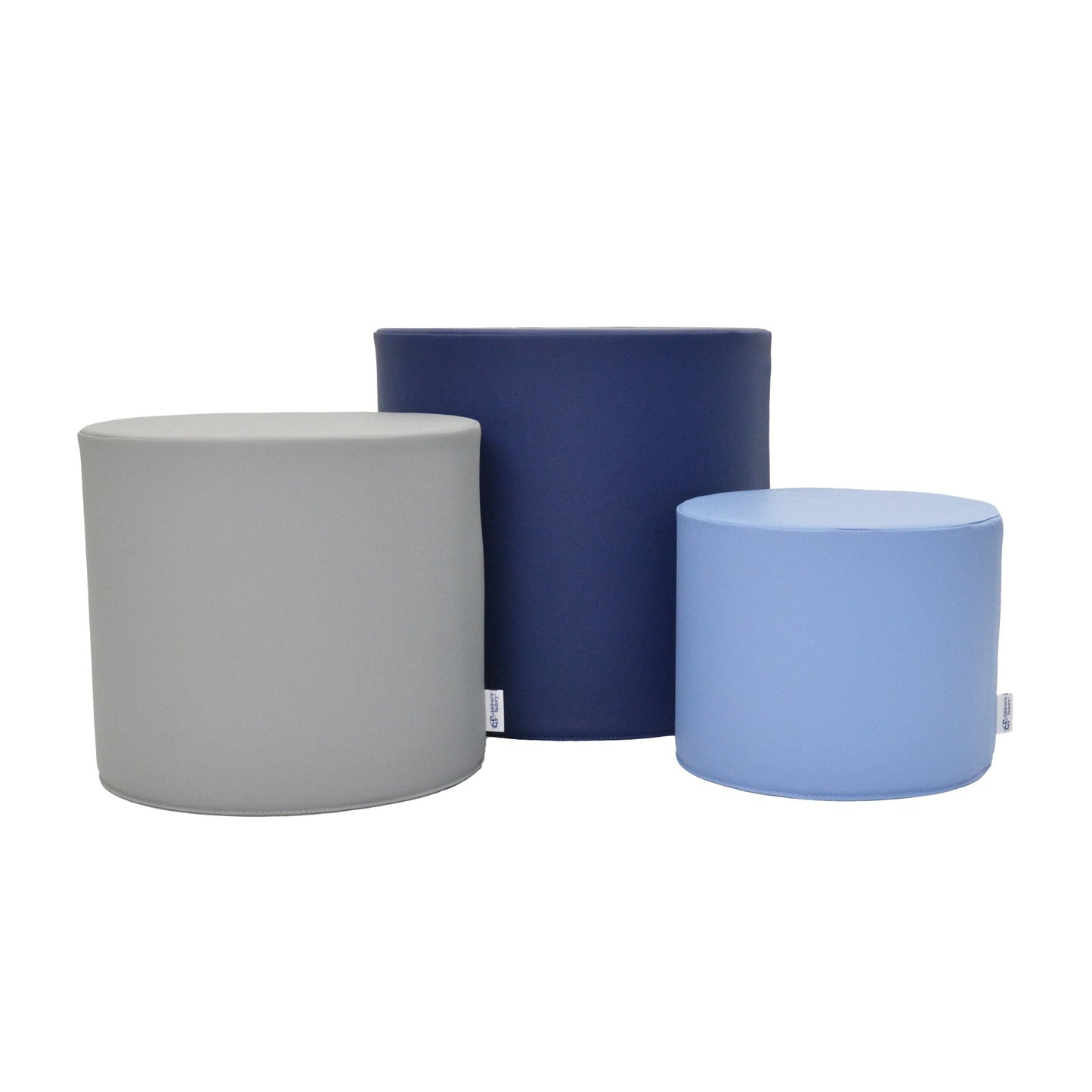 Children's Factory Ottoman Trio - Tranquility - Navy (CF805 - 327TRQ) - SchoolOutlet