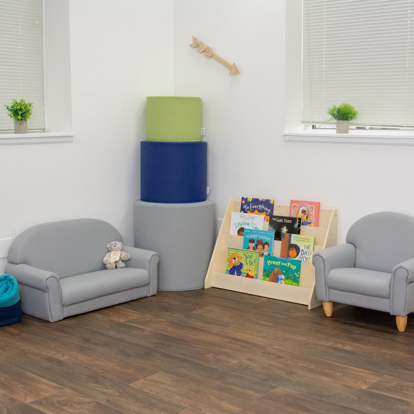 Children's Factory Ottoman Trio - Tranquility - SchoolOutlet