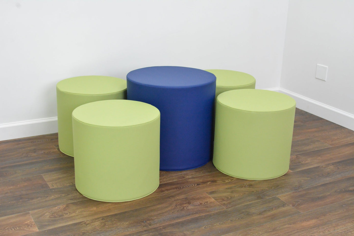 Children's Factory 5 Piece Ottoman Set - Tranquility - Navy (CF805 - 329TRQ) - SchoolOutlet