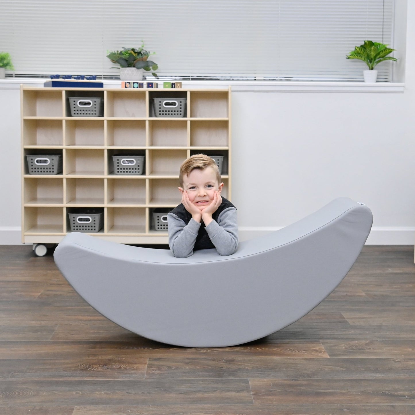 Children's Factory Happy Rocker - Gray (CF805-353) - SchoolOutlet