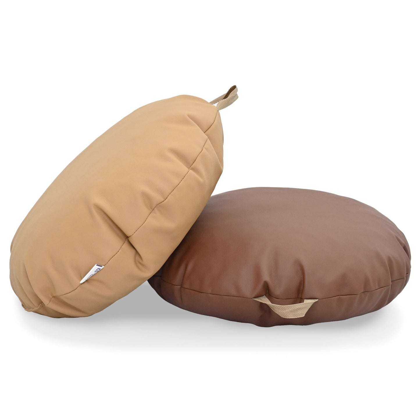 Children's Factory 18×18 Mini Round Pouf with Handle - Set of 2 (CF805 - 3XX) - SchoolOutlet