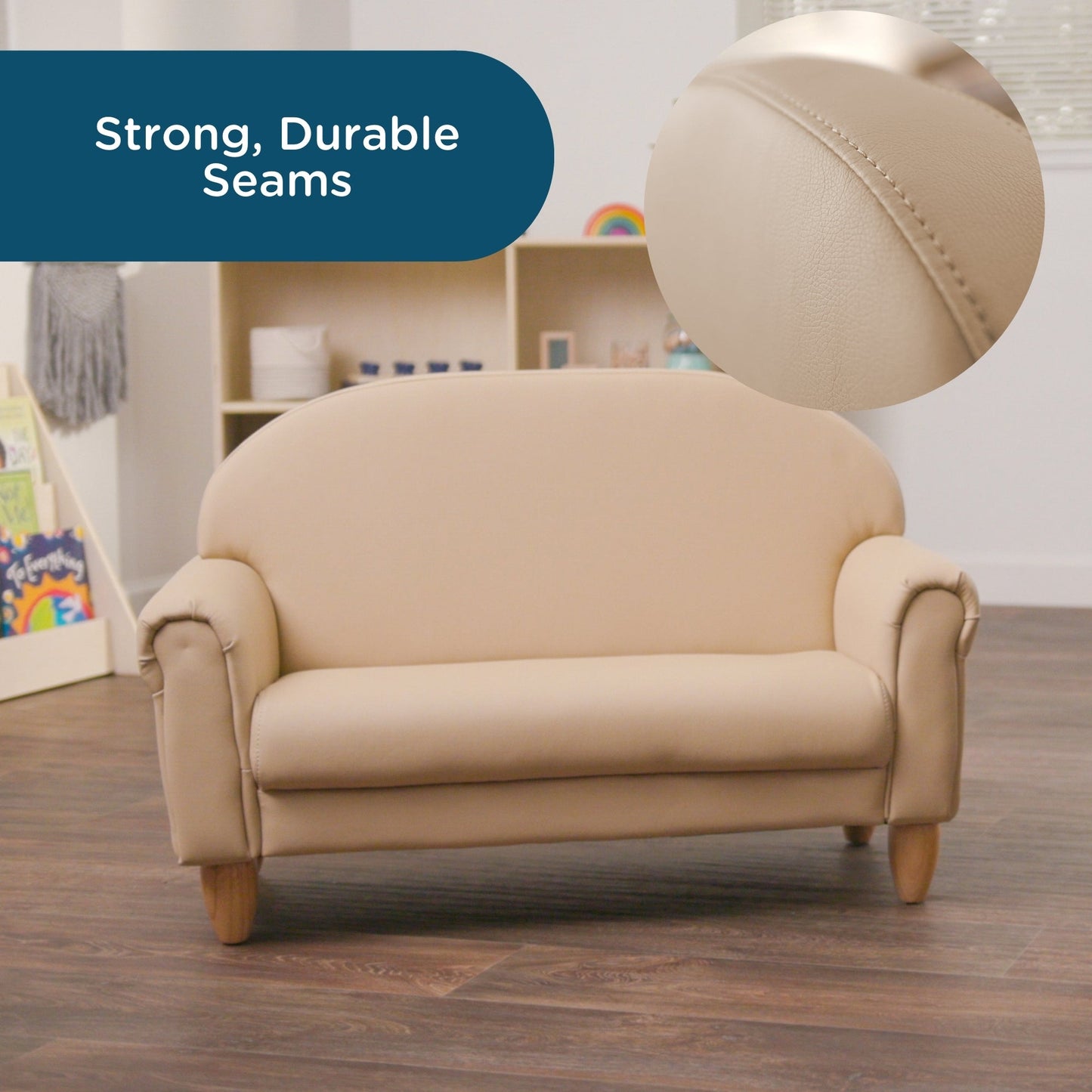 Children's Factory As We Grow Chair & Sofa Set with Natural Legs - Buff (CF805 - 369) - SchoolOutlet