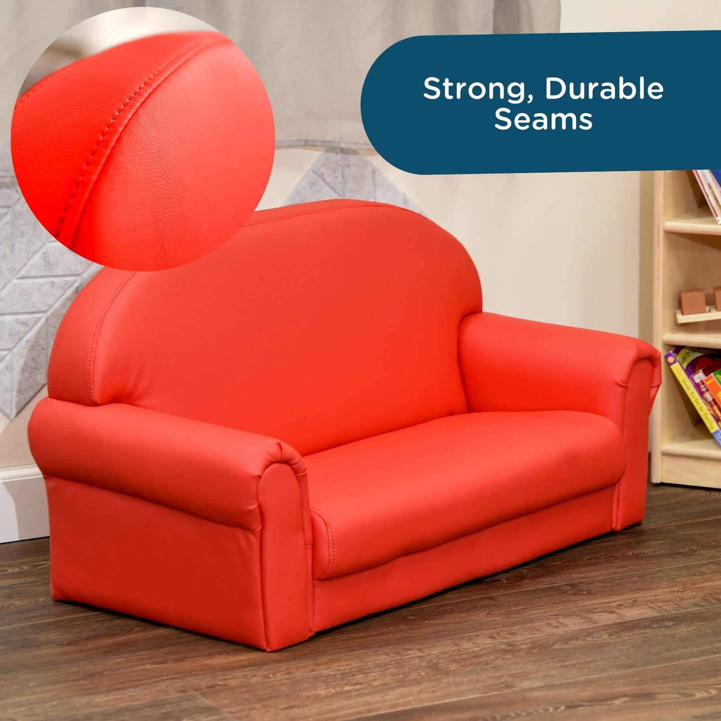 Children's Factory As We Grow Chair & Sofa Set with Black Legs - Red (CF805 - 371) - SchoolOutlet