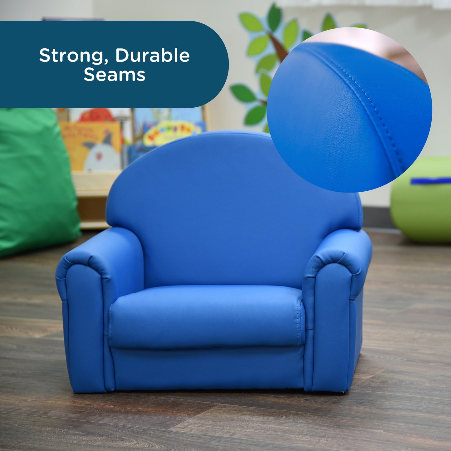 Children's Factory As We Grow Chair & Sofa Set with Black Legs - Deep Water (CF805 - 374) - SchoolOutlet