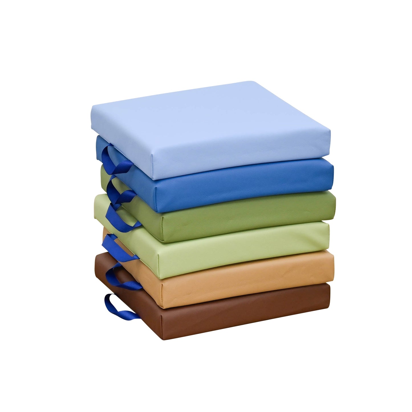 Children's Factory Square Floor Cushions - Set of 6 - Woodland (CF805 - 433) - SchoolOutlet