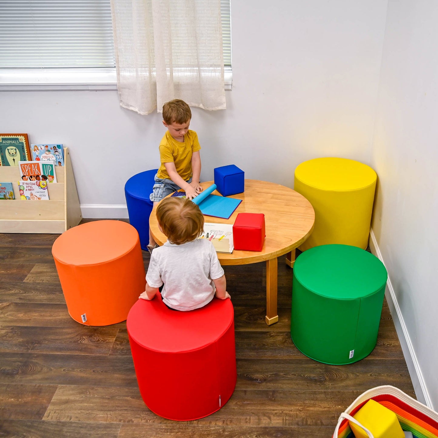 Children's Factory 5 Piece Ottoman Set (CF805 - 4XX) - SchoolOutlet