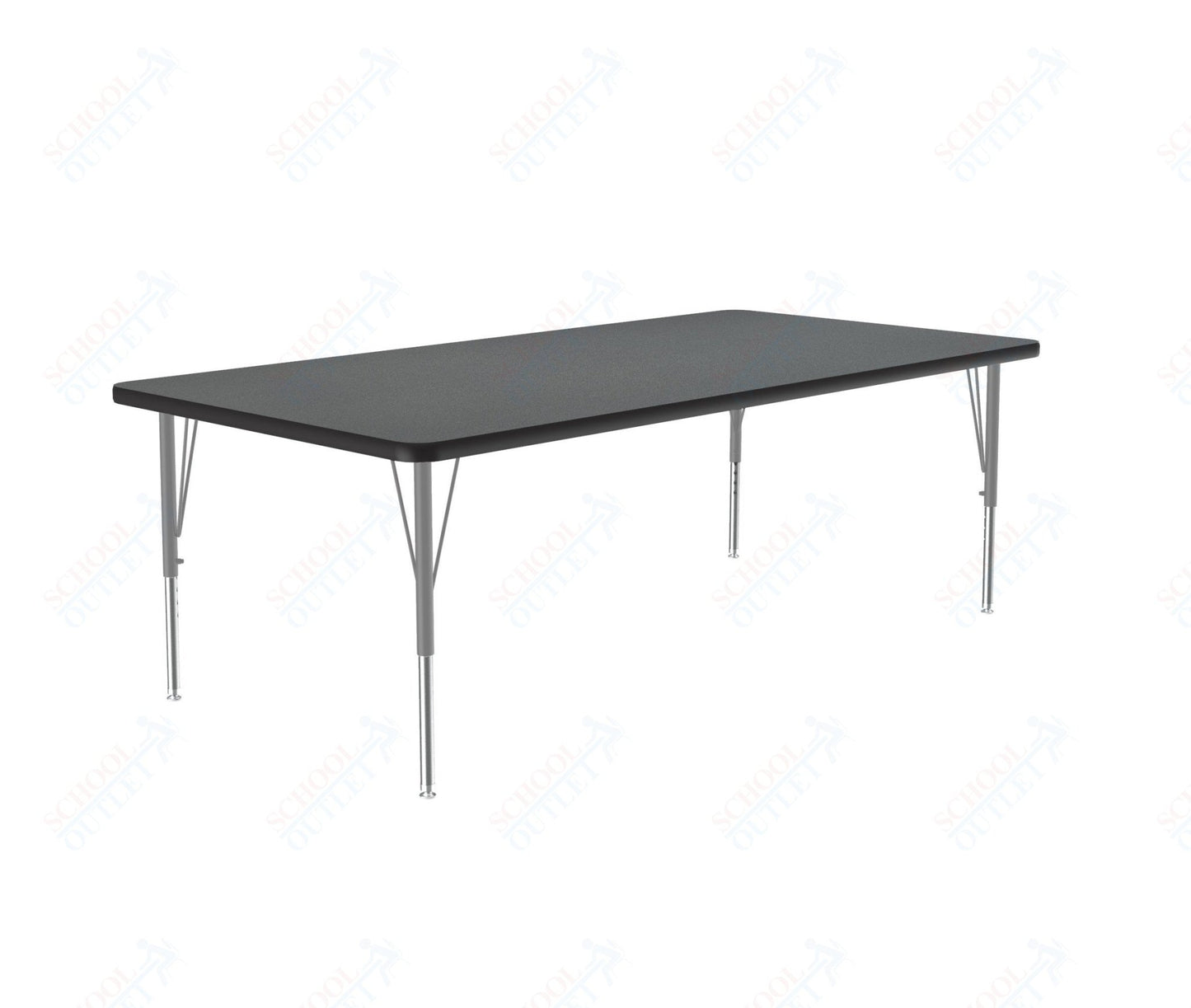 Correll Rectangular Deluxe High - Pressure Top Activity Tables with Adjustable Height 36"W x 60"L x 19 - 29"H (COR - A3660 - XX) - SchoolOutlet