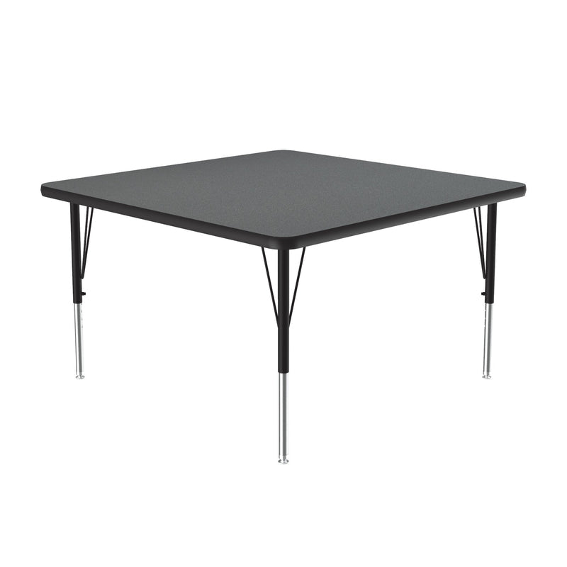 Correll Square Deluxe High - Pressure Top Activity Tables 48"W x 48"L x 19 - 29"H Adjustable Height (COR - A4848 - SQ - XX) - SchoolOutlet