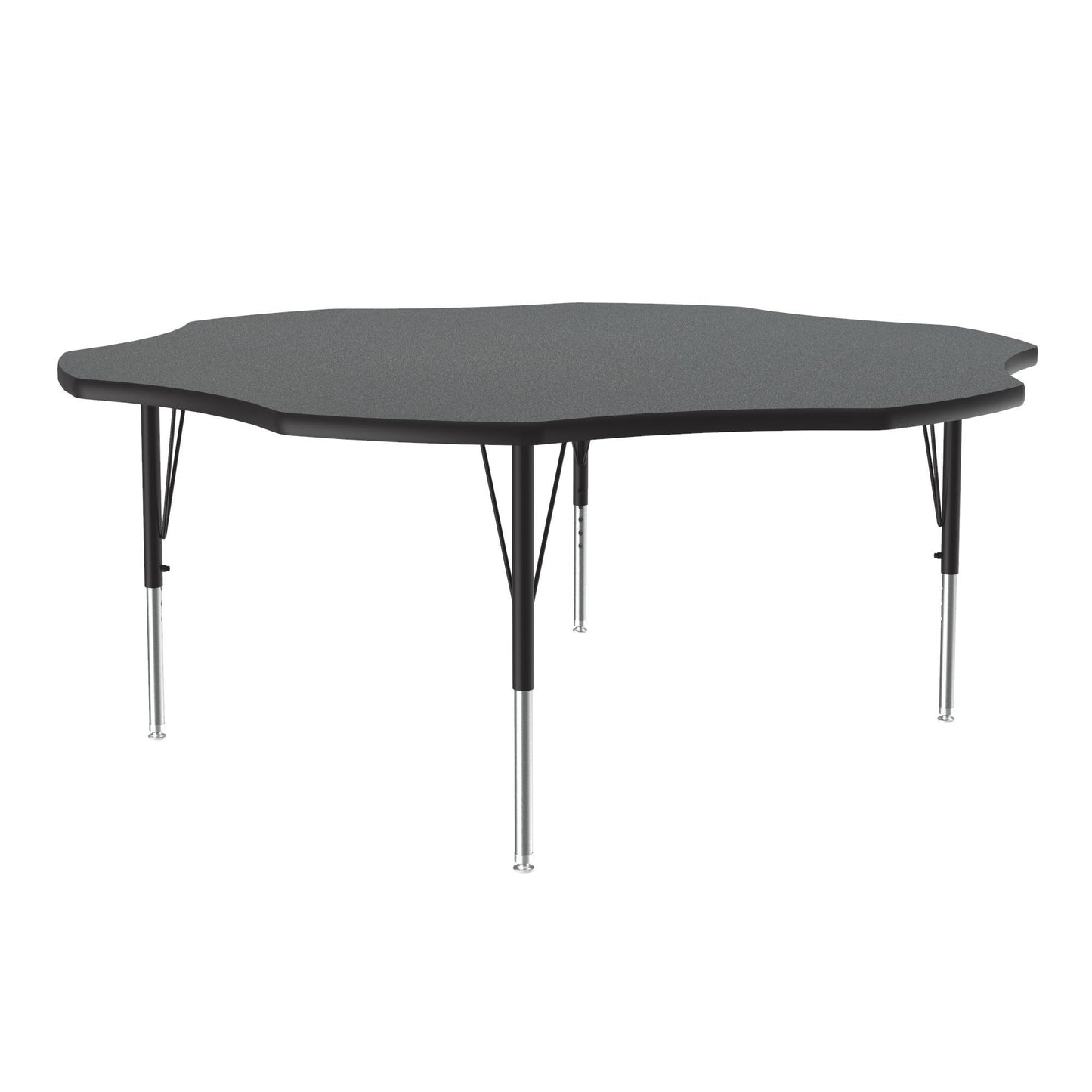 Correll Flower Deluxe High - Pressure Top Activity Tables 60"W x 60"L x 19 - 29"H Adjustable Height (COR - A60 - FLR - XX) - SchoolOutlet