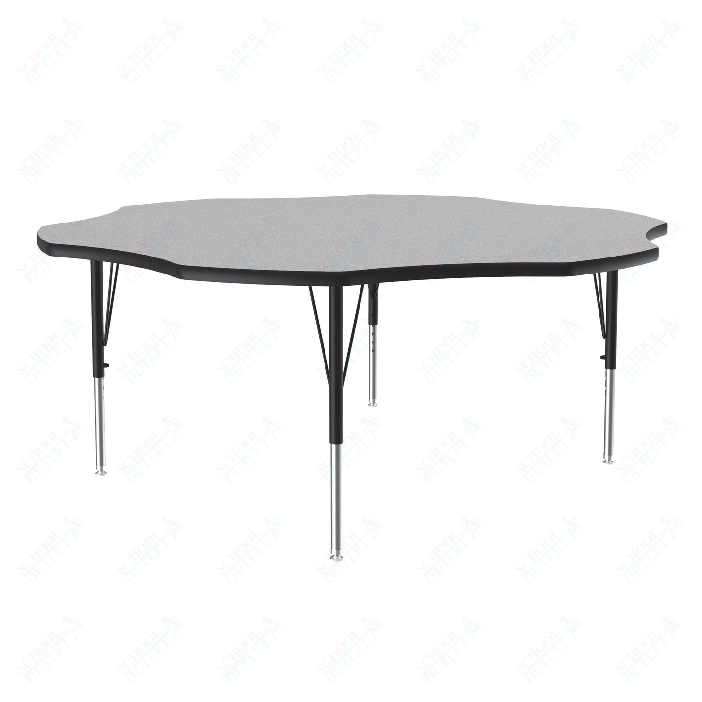 Correll Flower Commercial Laminate Top Activity Tables 60"W x 60"L x 19 - 29"H Adjustable Height (COR - A60TF - FLR - XX) - SchoolOutlet
