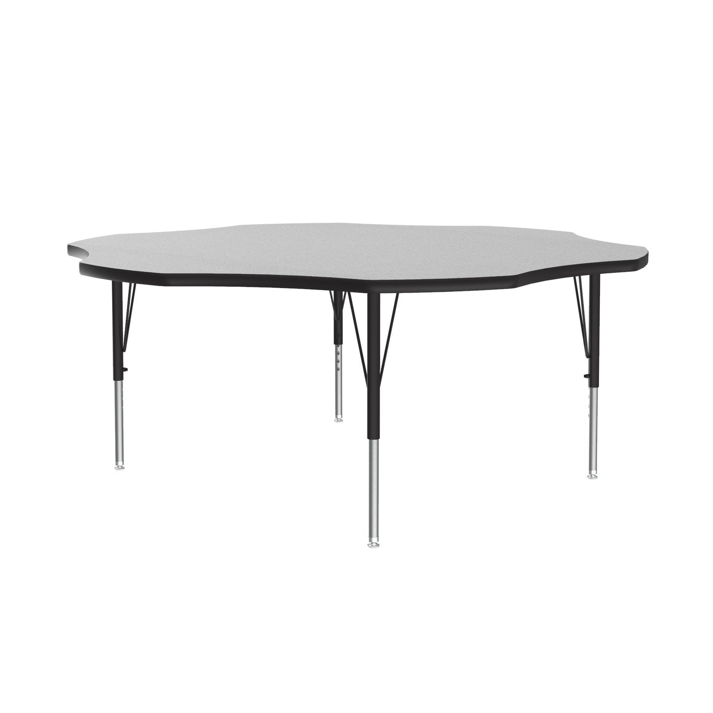 Correll Flower Econoline Melamine Top Activity Tables 60"W x 60"L x 19 - 29"H Adjustable Height (COR - AM60 - FLR - XX) - SchoolOutlet