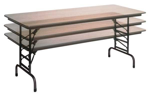 Correll - Commercial High - Pressure Folding Tables, Adjustable Height - 24" W x 48" L x 17" - 27" H (CFA2448PXS - XX) - SchoolOutlet