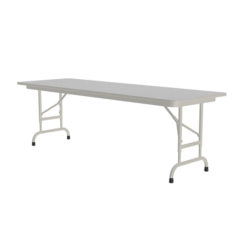 Correll - Econoline Melamine Folding Tables, Adjustable Height - 24" W x 60" L x 22" - 32" H (CFA2460M - XX) - SchoolOutlet