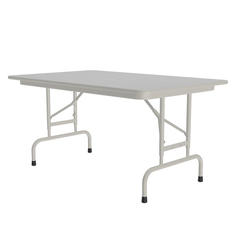 Correll - Econoline Melamine Folding Tables, Adjustable Height - 30" W x 48" L x 22" - 32" H (CFA3048M - XX) - SchoolOutlet
