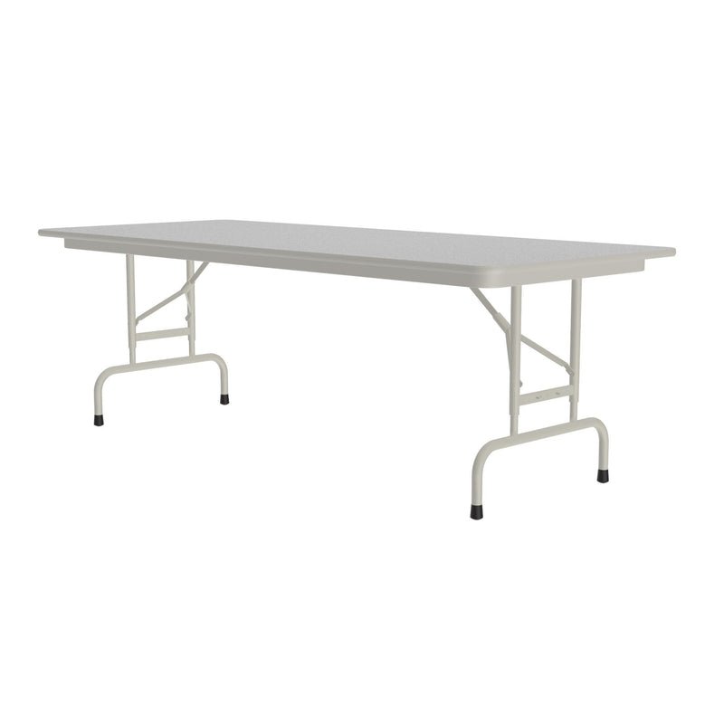 Correll - Econoline Melamine Folding Tables, Adjustable Height - 30" W x 72" L x 22" - 32" H (CFA3072M - XX) - SchoolOutlet