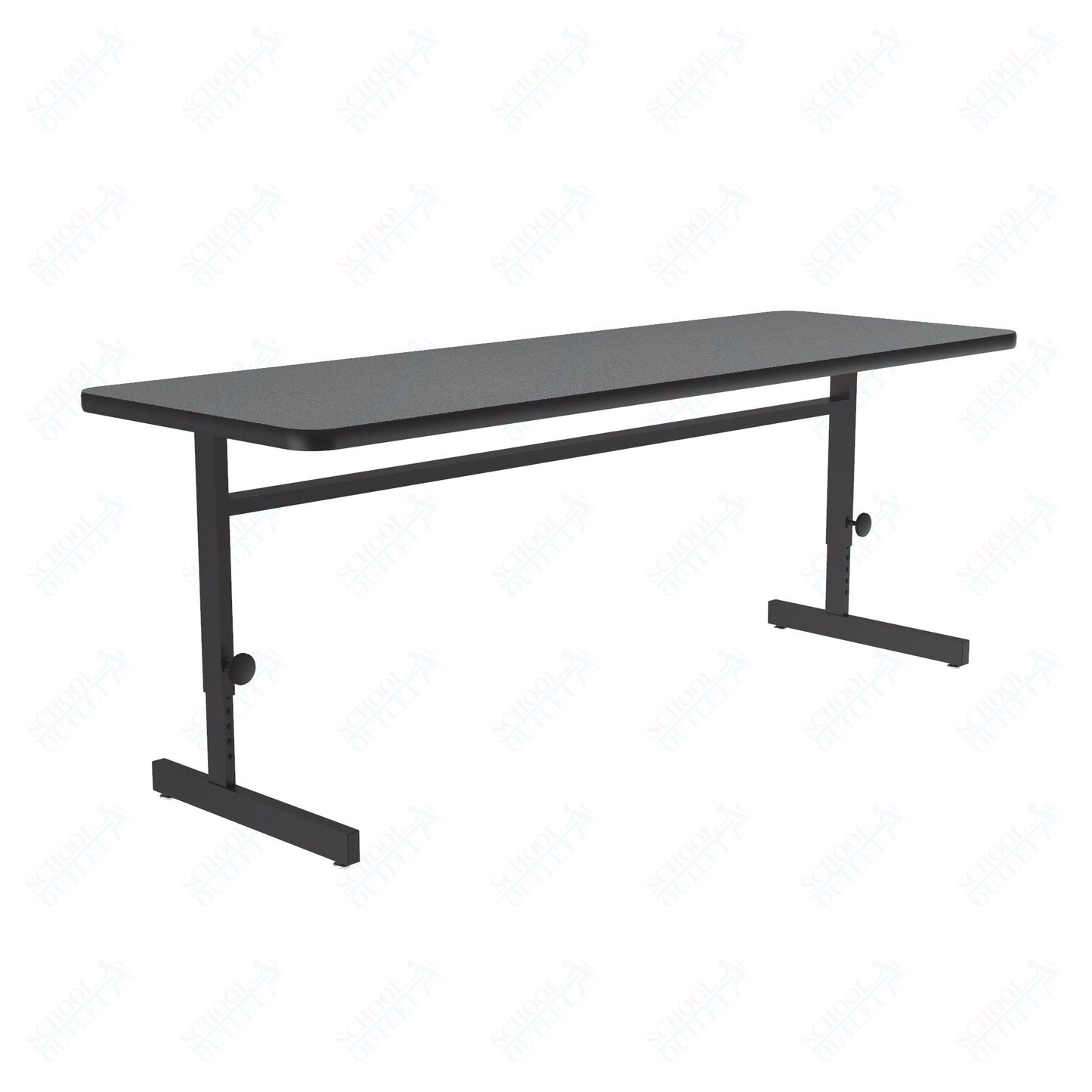 Correll Rectangular Adjustable Height Deluxe High - Pressure Top Computer/Student Desks 24"W x 72"L x 21 - 29"H Adjustable Height (COR - CSA2472 - REC - XX) - SchoolOutlet