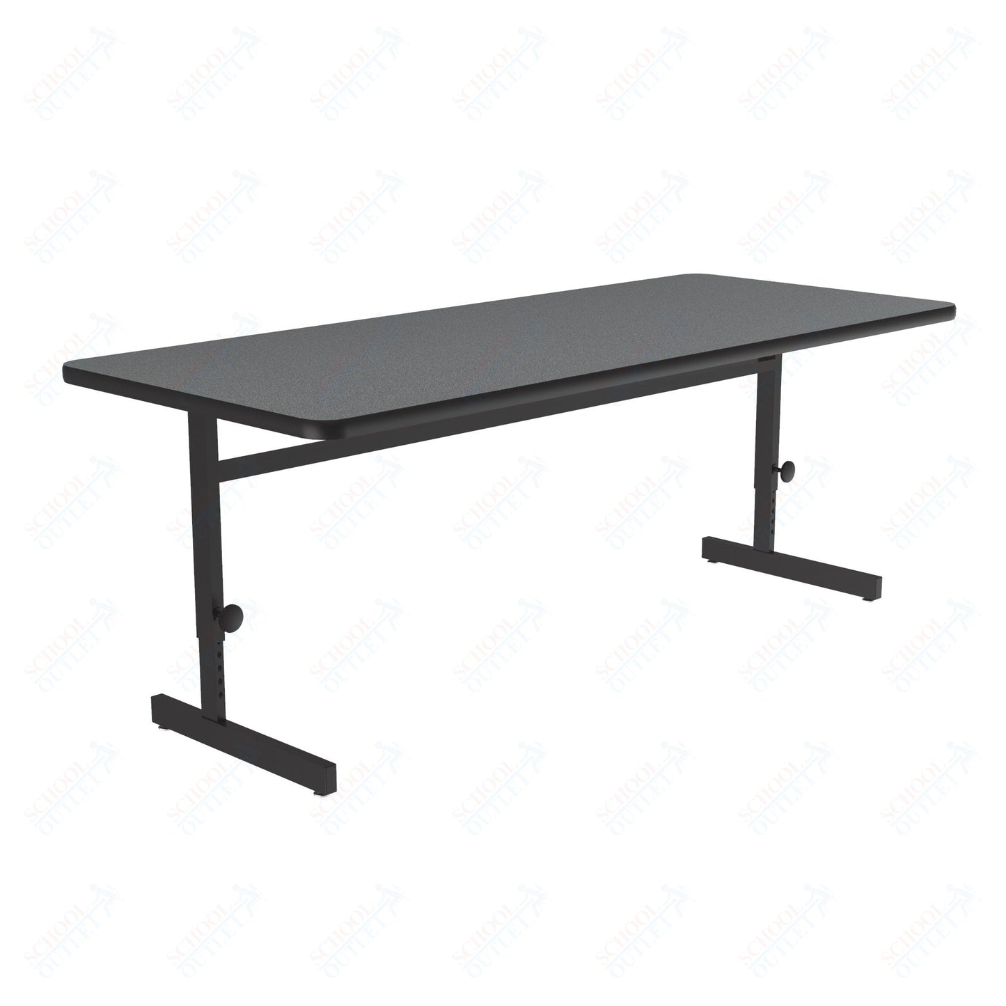 Correll Rectangular Adjustable Height Deluxe High - Pressure Top Computer/Student Desks 30"W x 72"L x 21 - 29"H Adjustable Height (COR - CSA3072 - REC - XX) - SchoolOutlet