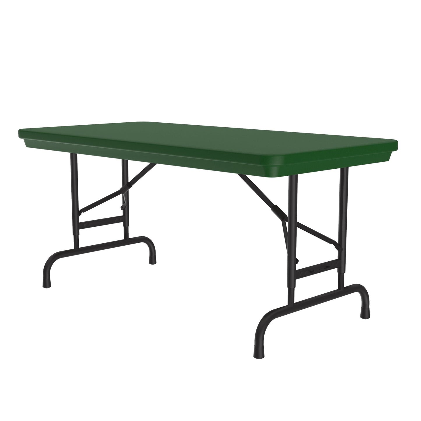 Correll - Commercial Blow - Molded Plastic Folding Table - Adjustable Height - 24" W x 48" L x 22" - 32" H (RA2448 - XX) - SchoolOutlet