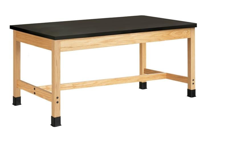 Diversified Woodcrafts Science Table - Plain Apron - 48" W x 42" D - Solid Wood Frame and Adjustable Glides - SchoolOutlet