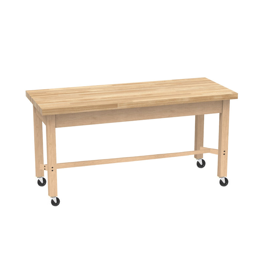 Diversified Woodcrafts Science Table - Plain Apron - 48" W x 42" D - Solid Wood Frame and Adjustable Glides - SchoolOutlet