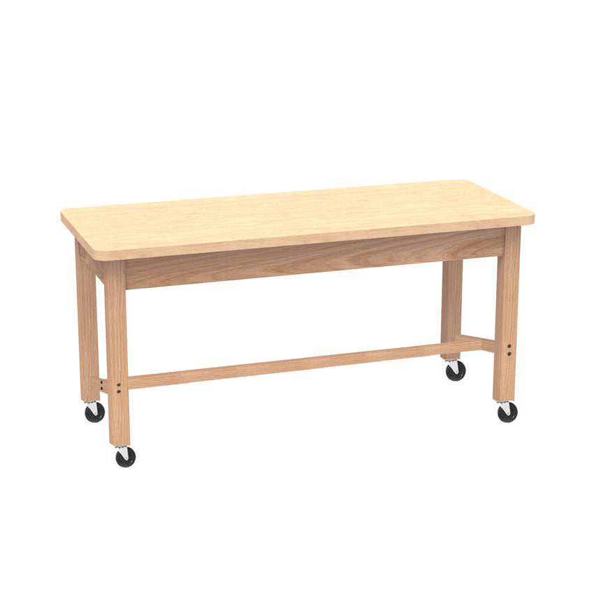 Diversified Woodcrafts Science Table - Plain Apron - 48" W x 42" D - Solid Wood Frame and Adjustable Glides - SchoolOutlet