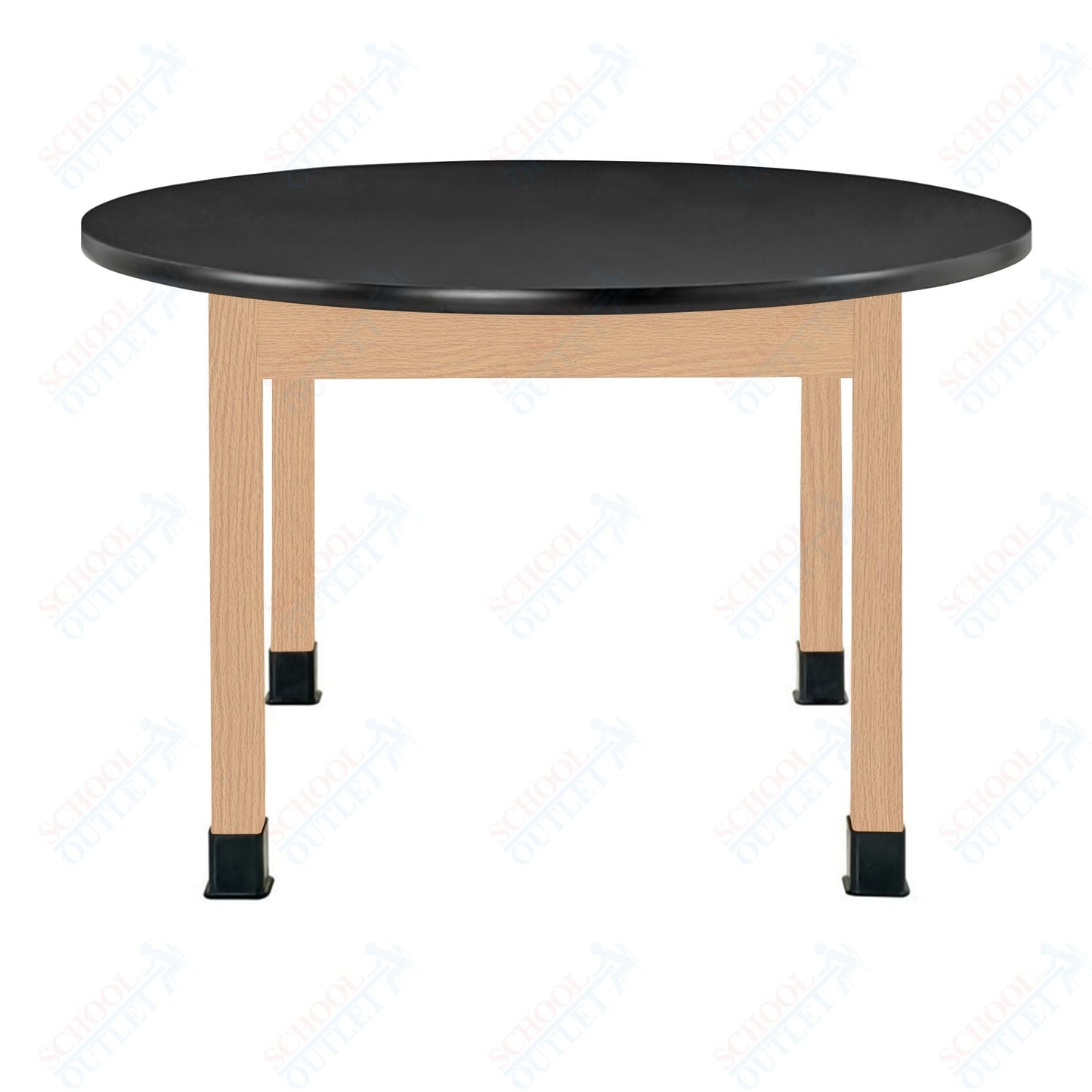 Diversified Woodcrafts Science Table - Plain Apron - Round 48" Diameter - Solid Wood Frame and Adjustable Glides - SchoolOutlet