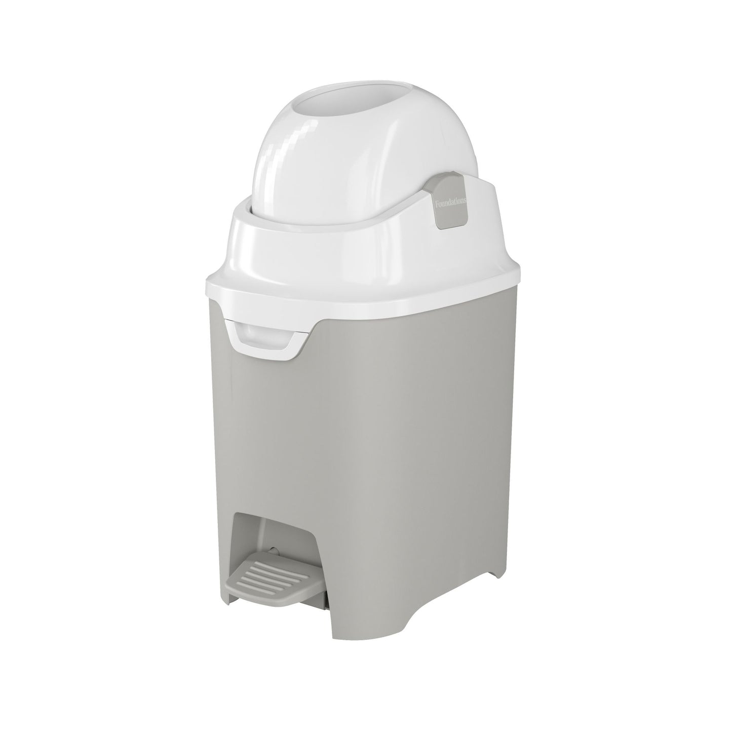 Foundations - Premium Hands-Free Small Diaper Pail- Gray (FOU-9620057)