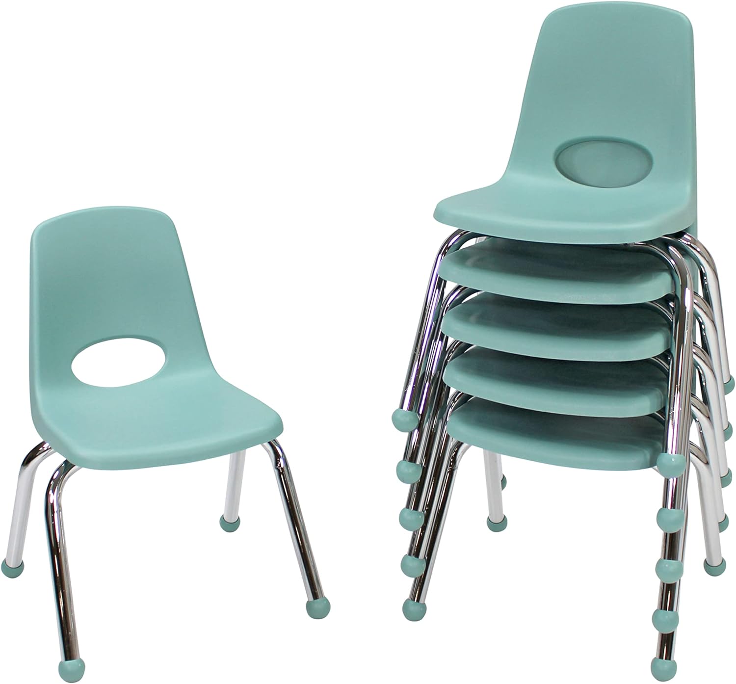 FDP Stackable School Chair, Chrome Legs, Ball Glide - 12" Seat Height (FDP-10359) - SchoolOutlet