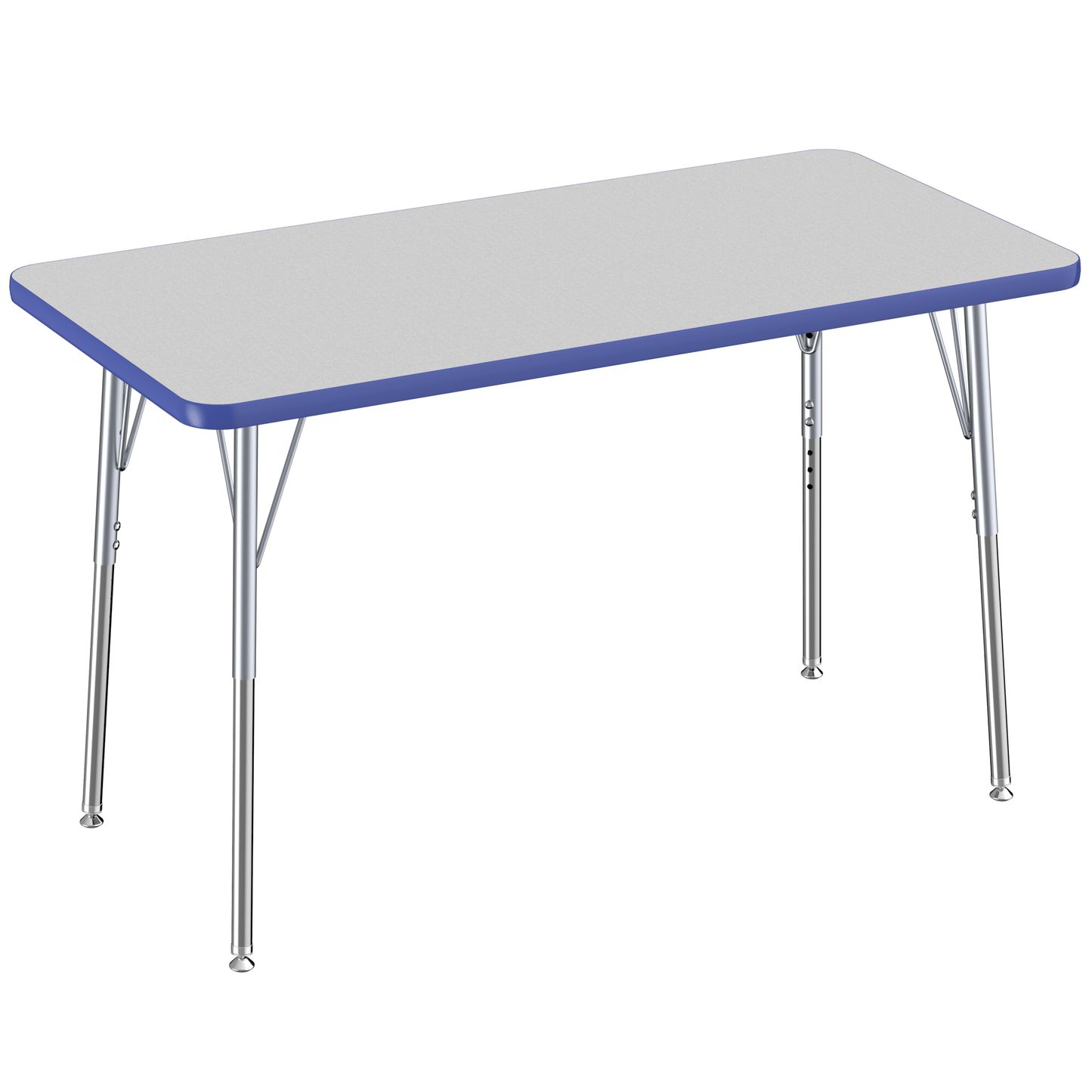 FDP 24" x 48" Rectangle T - Molding Activity Table with Adjustable Standard Swivel Glide Legs (FDP - 10007 - XX) - SchoolOutlet