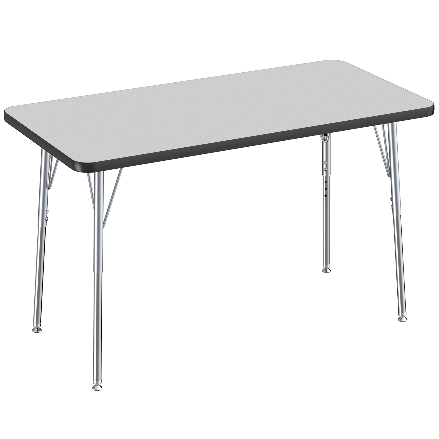 FDP 24" x 48" Rectangle T - Molding Activity Table with Adjustable Standard Swivel Glide Legs (FDP - 10007 - XX) - SchoolOutlet