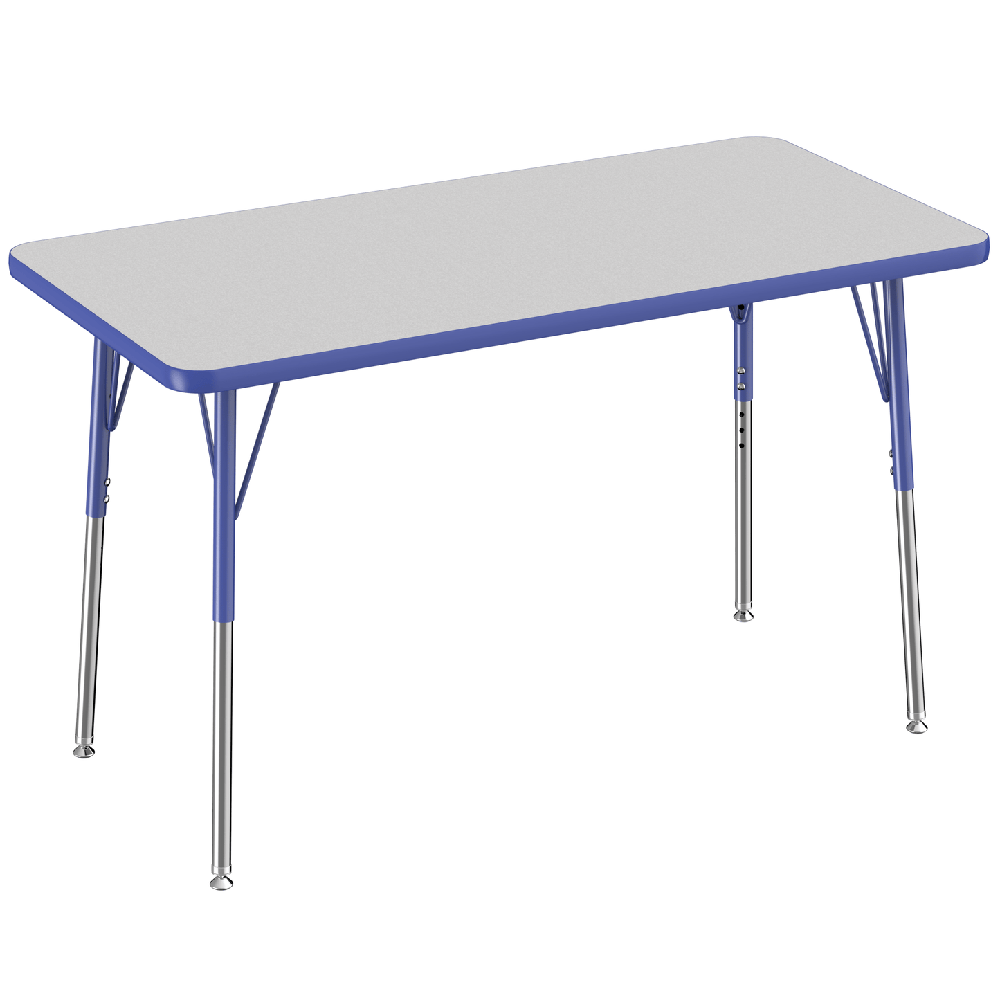 FDP 24" x 48" Rectangle T - Molding Activity Table with Adjustable Standard Swivel Glide Legs (FDP - 10007 - XX) - SchoolOutlet