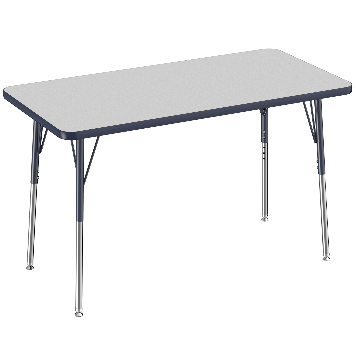 FDP 24" x 48" Rectangle T - Molding Activity Table with Adjustable Standard Swivel Glide Legs (FDP - 10007 - XX) - SchoolOutlet