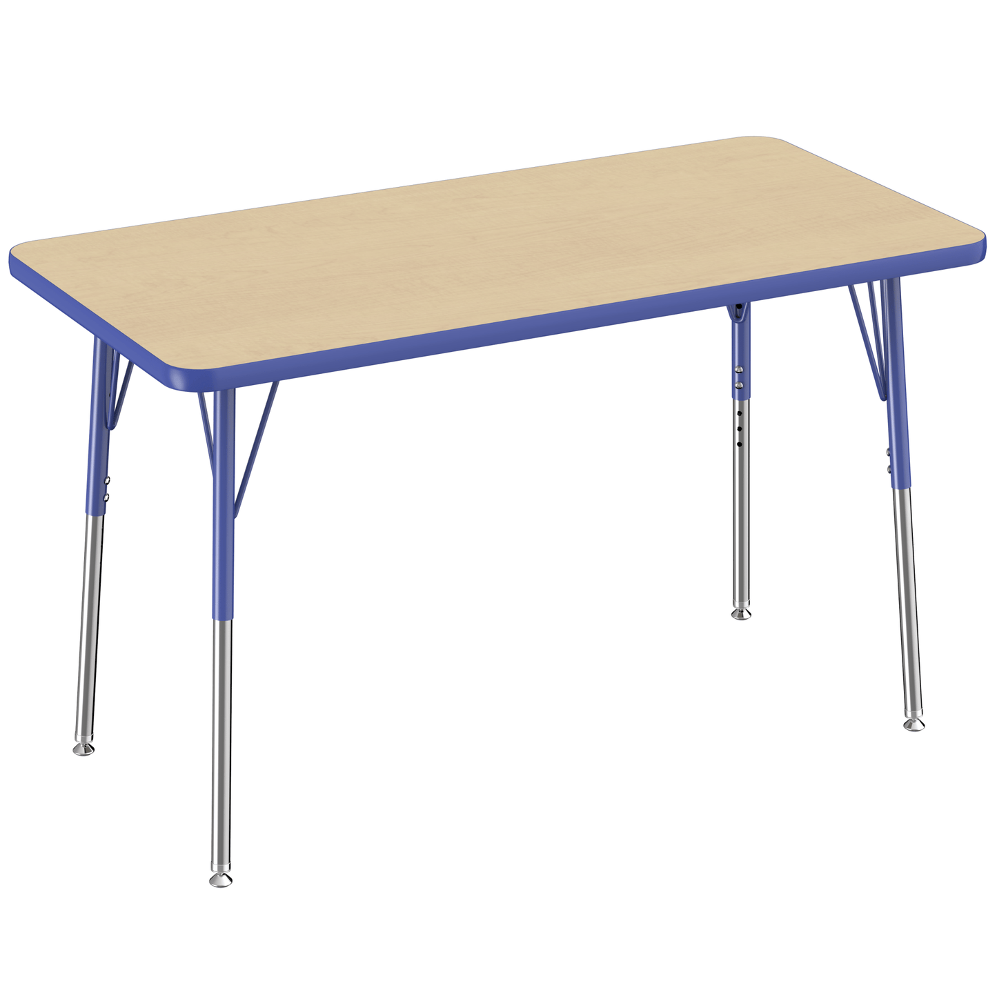 FDP 24" x 48" Rectangle T - Molding Activity Table with Adjustable Standard Swivel Glide Legs (FDP - 10007 - XX) - SchoolOutlet