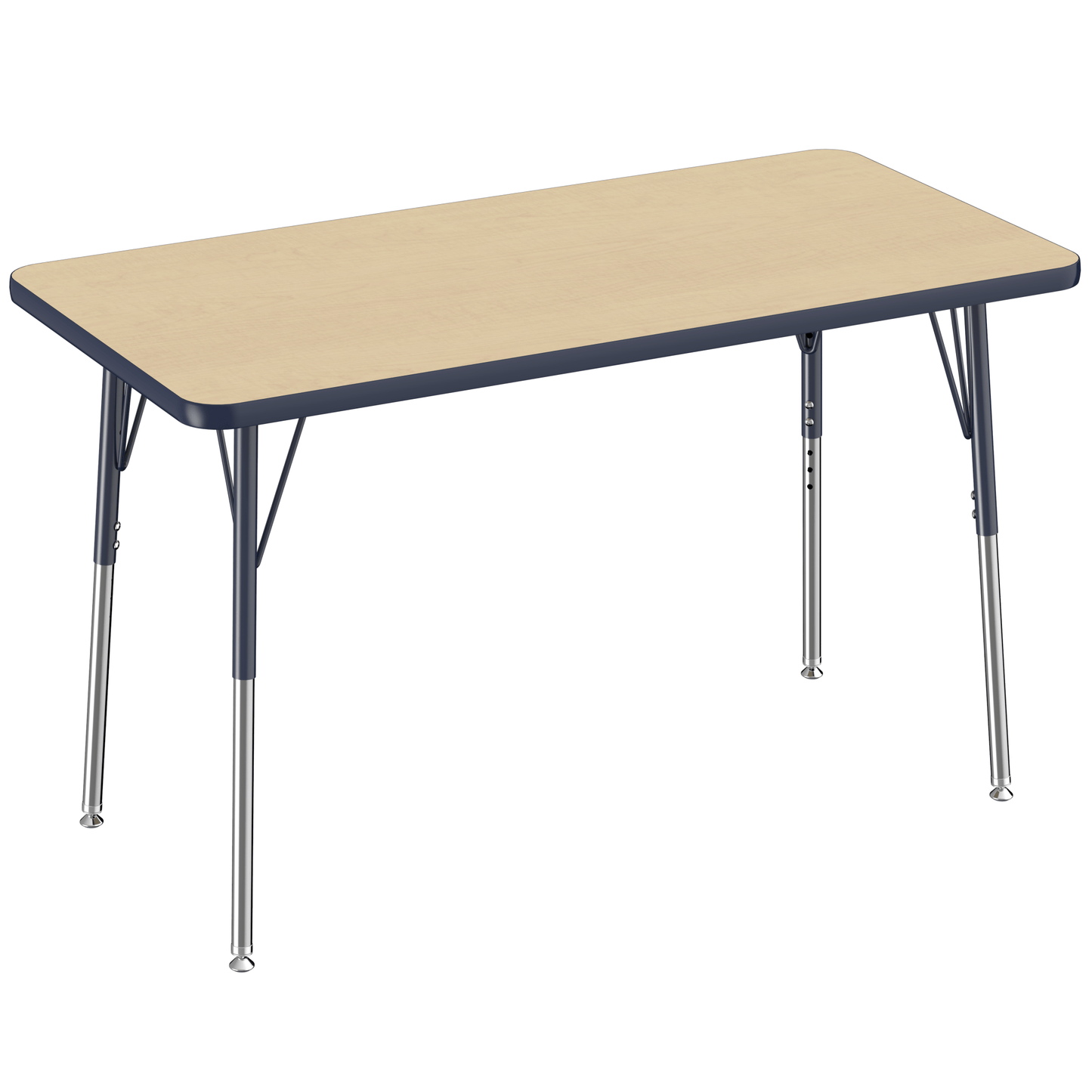 FDP 24" x 48" Rectangle T - Molding Activity Table with Adjustable Standard Swivel Glide Legs (FDP - 10007 - XX) - SchoolOutlet