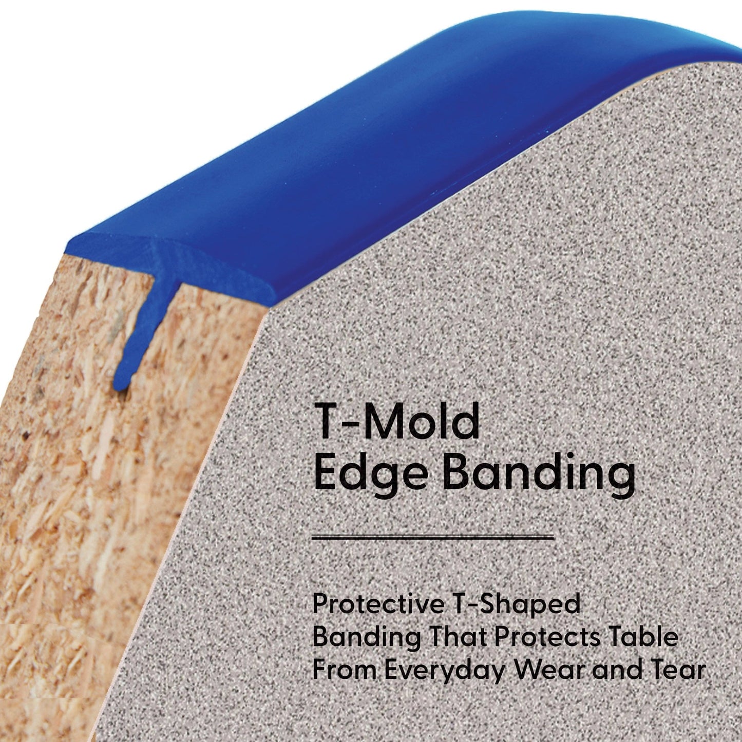 FDP 24" x 48" Rectangle T - Molding Activity Table with Adjustable Standard Swivel Glide Legs (FDP - 10007 - XX) - SchoolOutlet