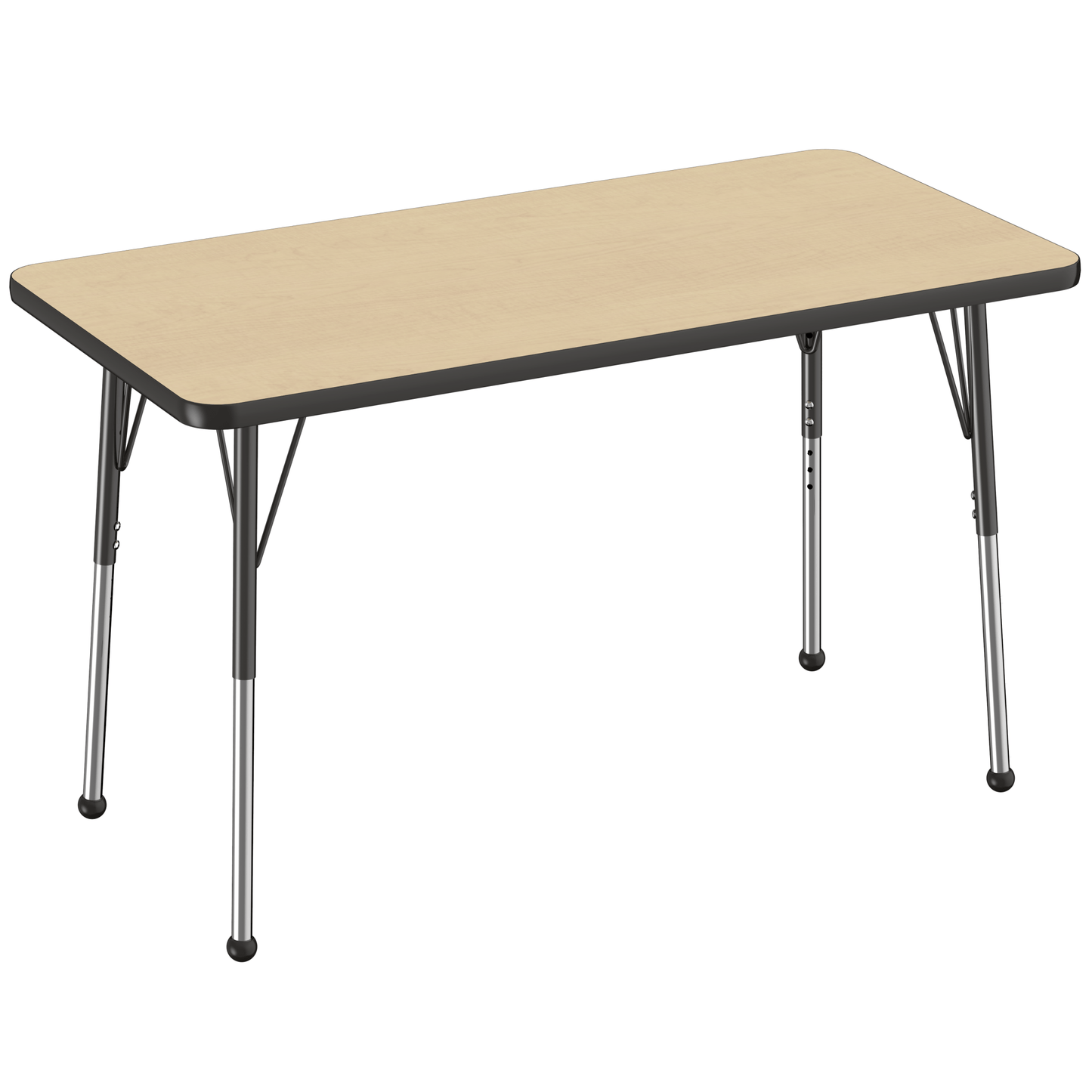 FDP 24" x 48" Rectangle T - Molding Activity Table with Adjustable Standard Ball Glide Legs (FDP - 10008 - XX) - SchoolOutlet