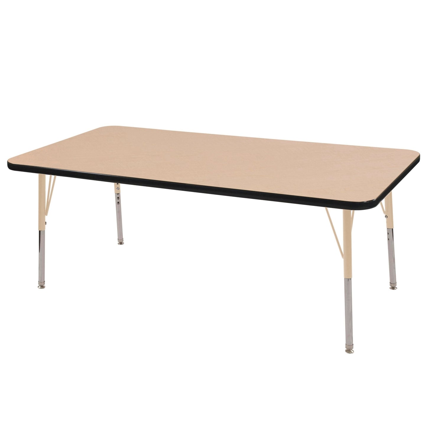 FDP 24" x 60" Rectangle T - Molding Activity Table with Adjustable Standard Swivel Glide Legs (FDP - 10011 - XX) - SchoolOutlet