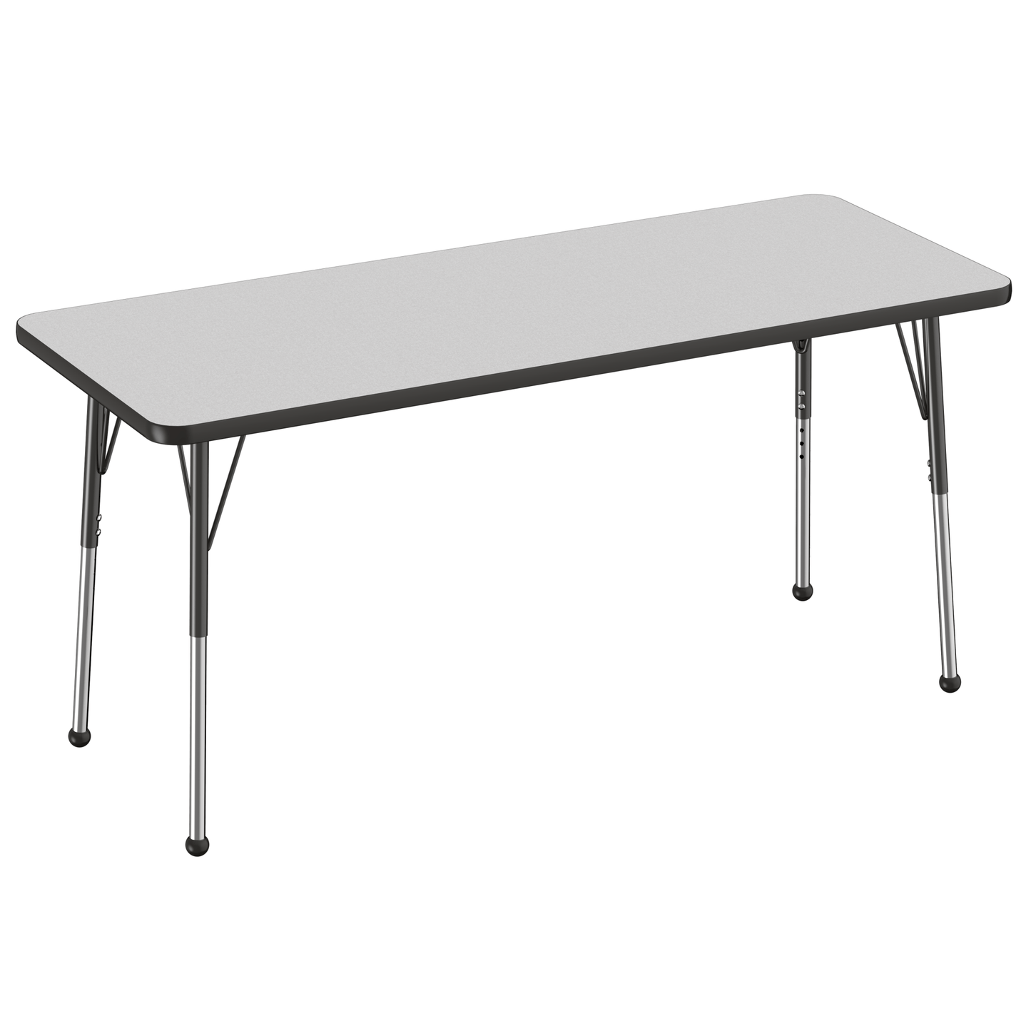 FDP 24" x 60" Rectangle T - Molding Activity Table with Adjustable Standard Ball Glide Legs (FDP - 10012 - XX) - SchoolOutlet