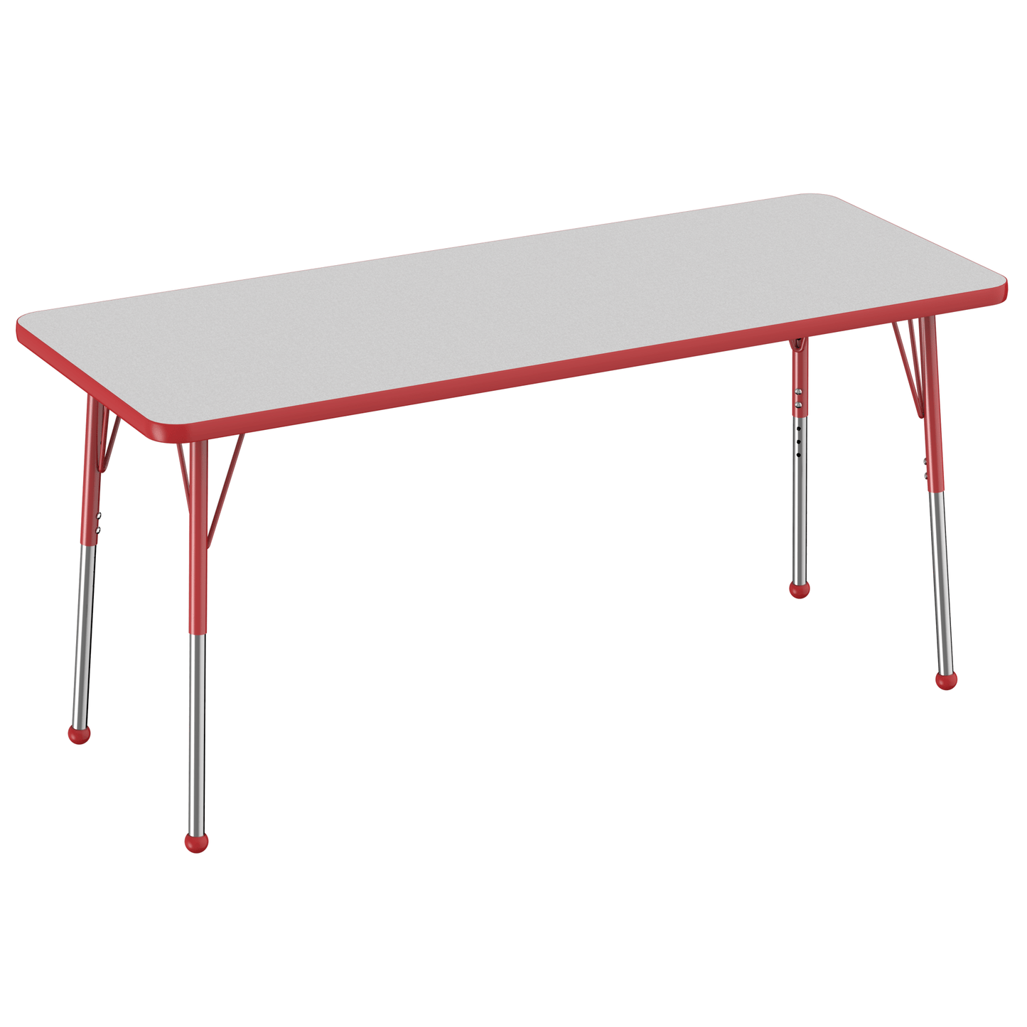 FDP 24" x 60" Rectangle T - Molding Activity Table with Adjustable Standard Ball Glide Legs (FDP - 10012 - XX) - SchoolOutlet