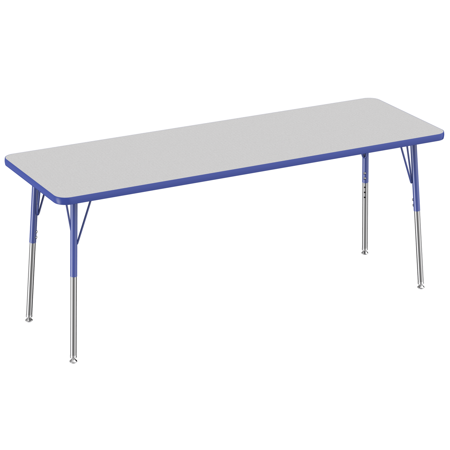 FDP 24" x 72" Rectangle T - Molding Activity Table with Adjustable Standard Swivel Glide Legs (FDP - 10015 - XX) - SchoolOutlet