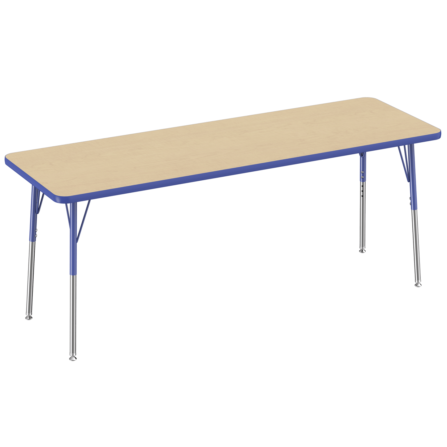 FDP 24" x 72" Rectangle T - Molding Activity Table with Adjustable Standard Swivel Glide Legs (FDP - 10015 - XX) - SchoolOutlet