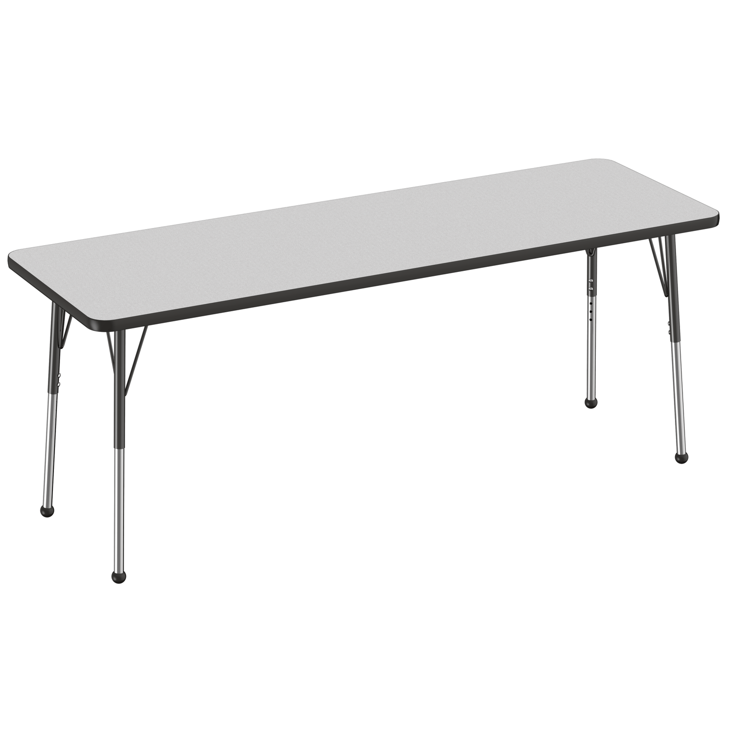 FDP 24" x 72" Rectangle T - Molding Activity Table with Adjustable Standard Ball Glide Legs (FDP - 10016 - XX) - SchoolOutlet
