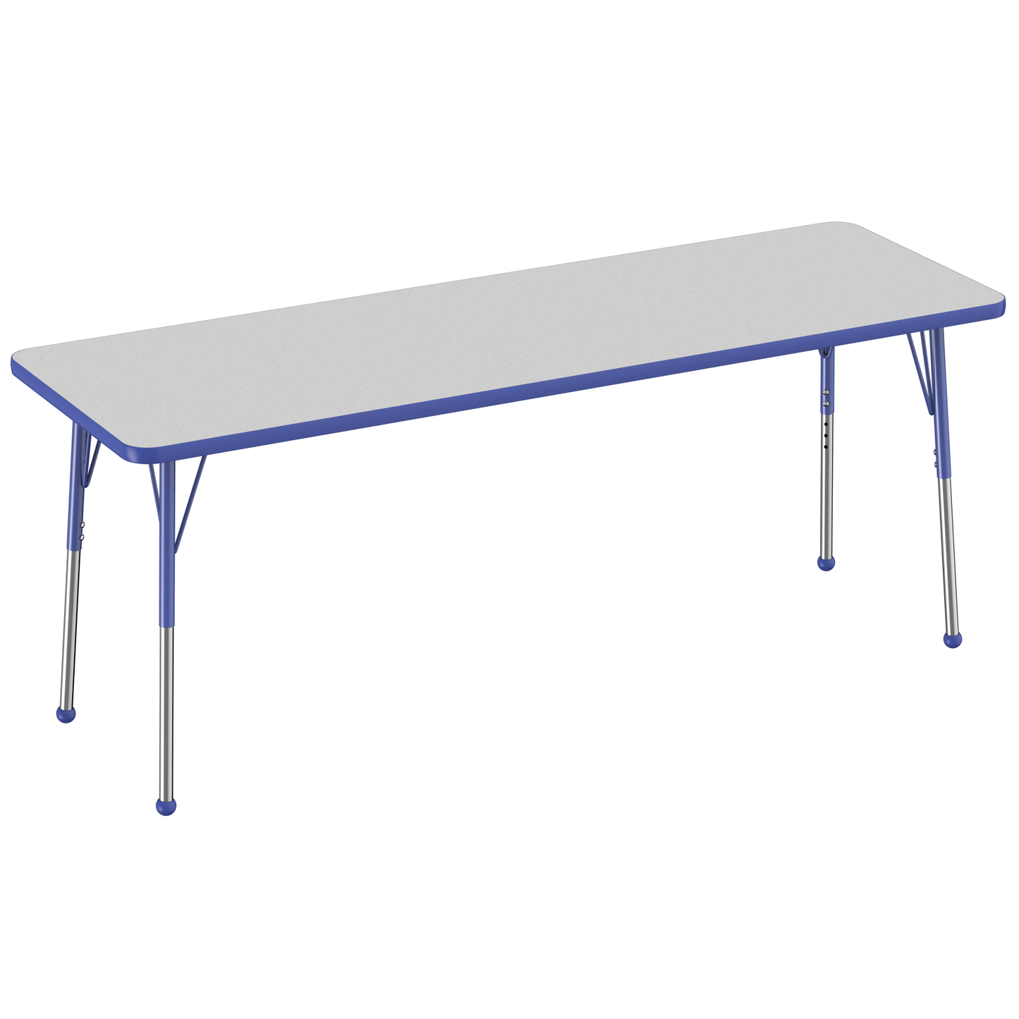FDP 24" x 72" Rectangle T - Molding Activity Table with Adjustable Standard Ball Glide Legs (FDP - 10016 - XX) - SchoolOutlet